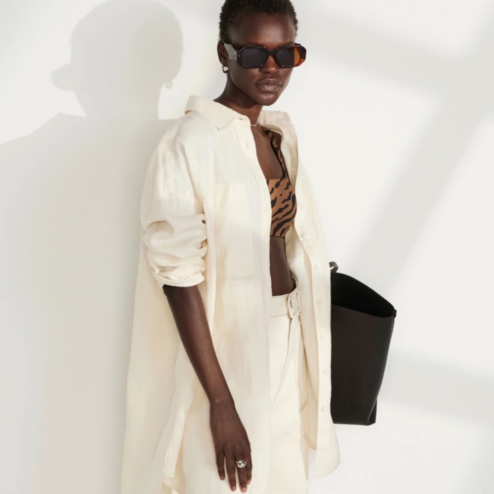 NWOT Everlane The Way-Long Linen Shirt